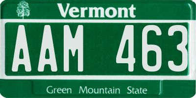 VT license plate AAM463