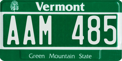 VT license plate AAM485