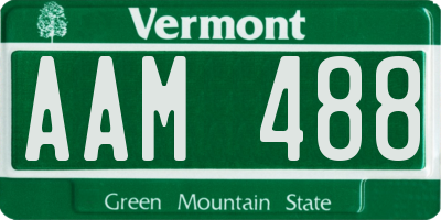 VT license plate AAM488