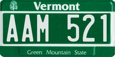 VT license plate AAM521