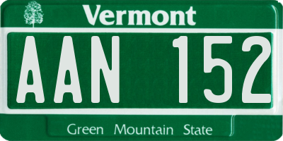 VT license plate AAN152