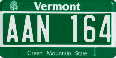 VT license plate AAN164