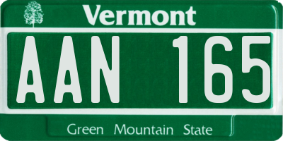 VT license plate AAN165