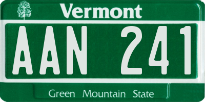VT license plate AAN241