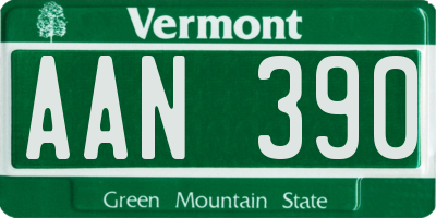 VT license plate AAN390