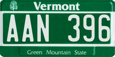 VT license plate AAN396