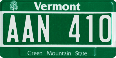 VT license plate AAN410