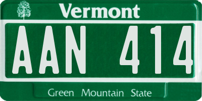 VT license plate AAN414