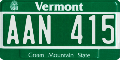 VT license plate AAN415