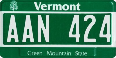 VT license plate AAN424