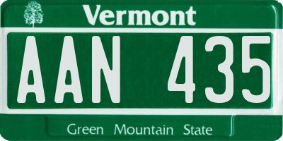 VT license plate AAN435