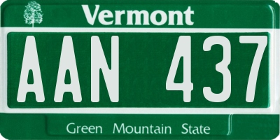 VT license plate AAN437