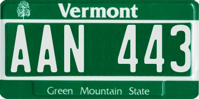VT license plate AAN443