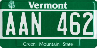 VT license plate AAN462