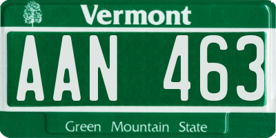VT license plate AAN463