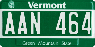 VT license plate AAN464