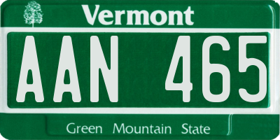 VT license plate AAN465