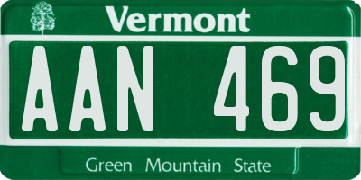 VT license plate AAN469