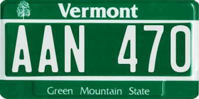 VT license plate AAN470