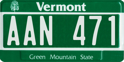 VT license plate AAN471