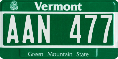 VT license plate AAN477