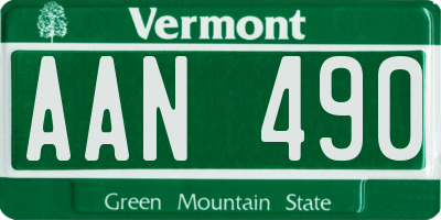 VT license plate AAN490