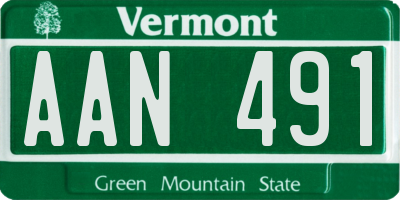 VT license plate AAN491