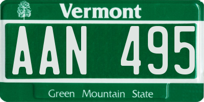 VT license plate AAN495