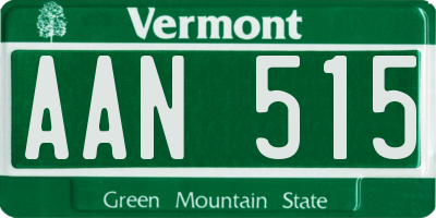 VT license plate AAN515