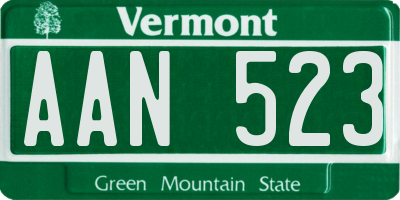 VT license plate AAN523