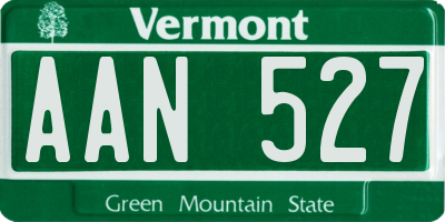 VT license plate AAN527