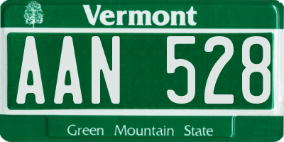 VT license plate AAN528