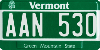 VT license plate AAN530