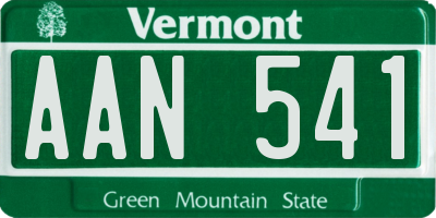 VT license plate AAN541
