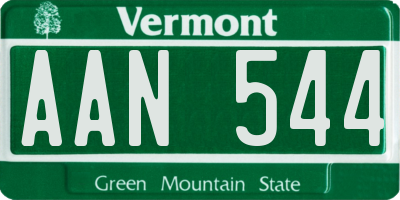 VT license plate AAN544