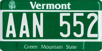 VT license plate AAN552