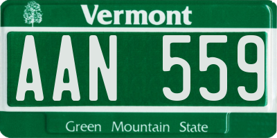 VT license plate AAN559