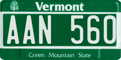 VT license plate AAN560