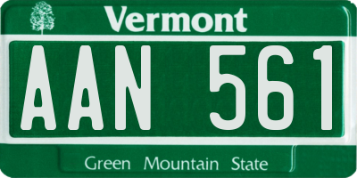 VT license plate AAN561