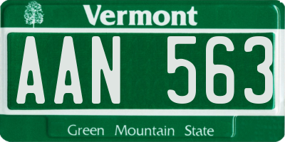 VT license plate AAN563