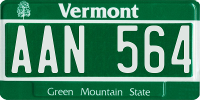 VT license plate AAN564