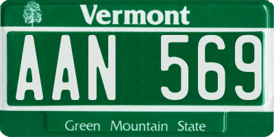 VT license plate AAN569