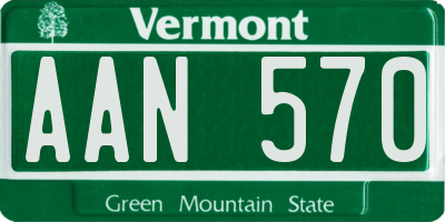 VT license plate AAN570