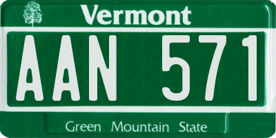VT license plate AAN571