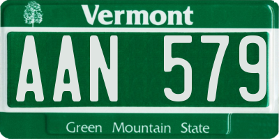 VT license plate AAN579
