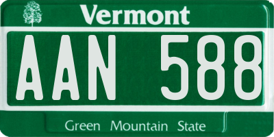 VT license plate AAN588