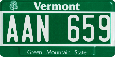 VT license plate AAN659