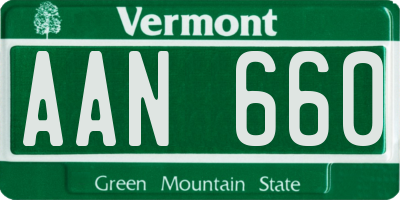 VT license plate AAN660