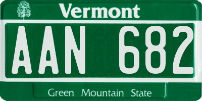VT license plate AAN682