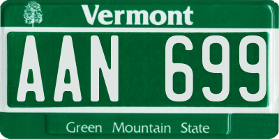 VT license plate AAN699